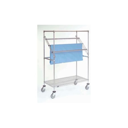 Nexel    Chrome High Profile Sterile Wrap Rack, 2 Casters With Brakes, 60L X 24W X 68H